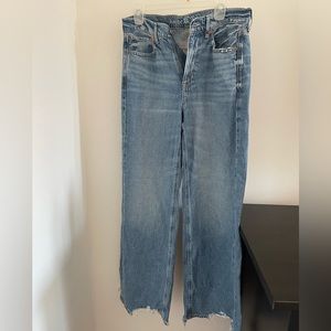 American Eagle Super High Rise Baggy Wide Leg Jeans